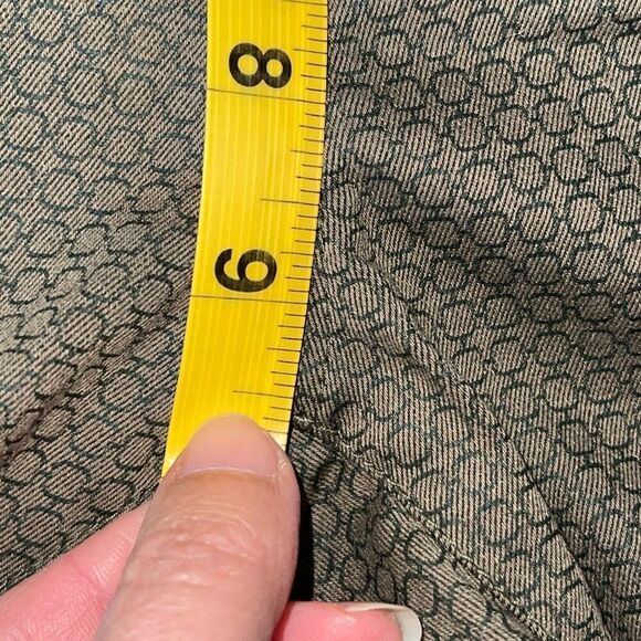 Bevy Flog Nansi Flare Style Pants Moss Green Check Original Size‎ 24 (2) - Picture 10 of 11